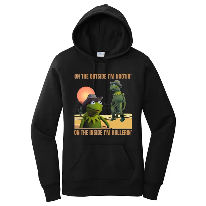 On The Outside IM Hootin’ On The Inside IM Hollerin’ Women's Pullover Hoodie