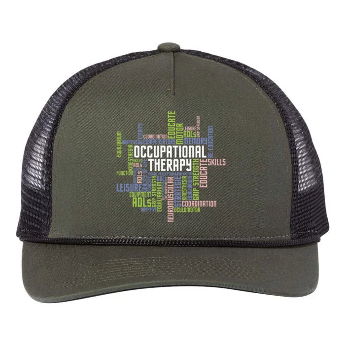 Occupational Therapy Occupational Therapist Healthcare Retro Rope Trucker Hat Cap