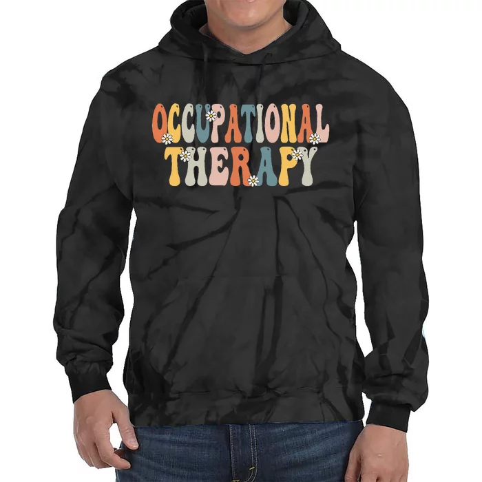 Occupational Therapy OT Therapist OT Month Groovy Retro Tie Dye Hoodie