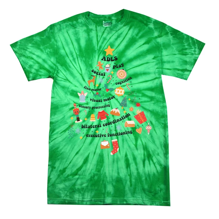 Occupational Therapy Ot Christmas Tree Tie-Dye T-Shirt