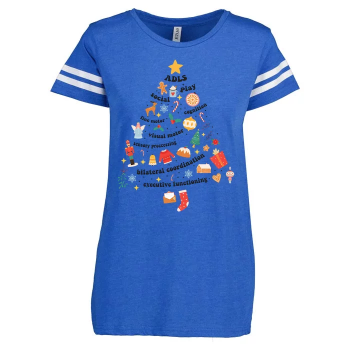 Occupational Therapy Ot Christmas Tree Enza Ladies Jersey Football T-Shirt