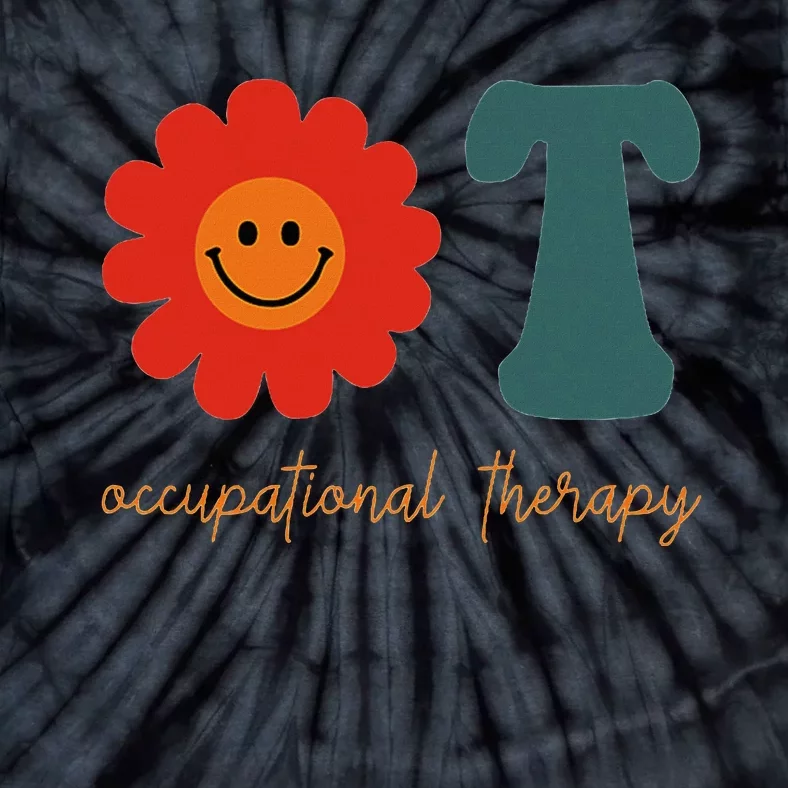 Occupational Therapy Ot Therapist Ot Month Groovy Retro Tie-Dye T-Shirt