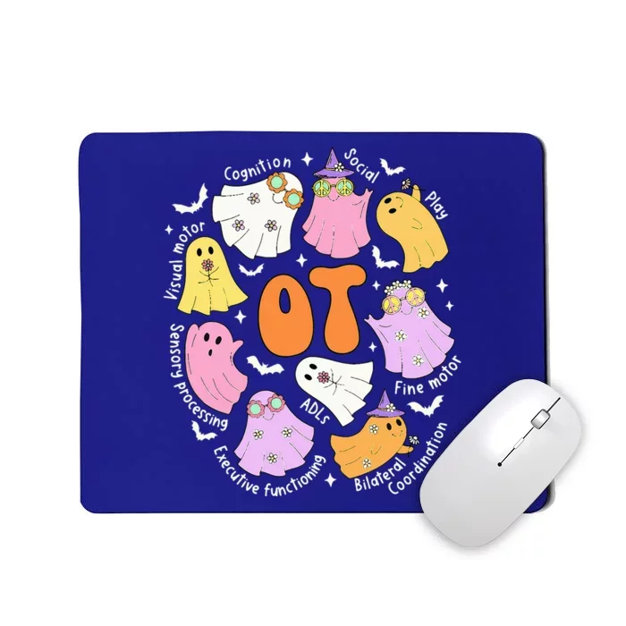 Occupational Therapy Ot Ota Cute Ghost Hippie Halloween Mousepad