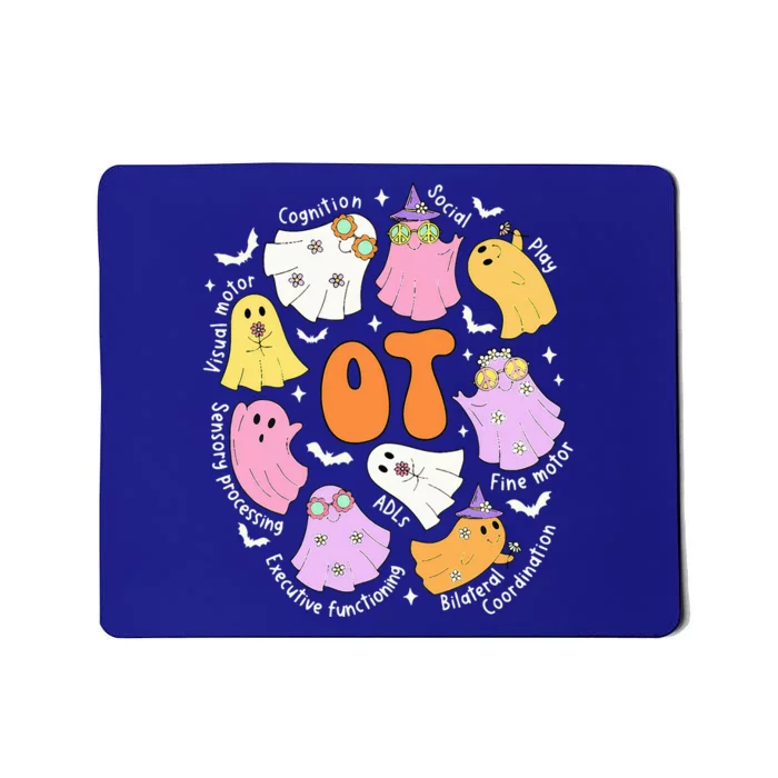 Occupational Therapy Ot Ota Cute Ghost Hippie Halloween Mousepad