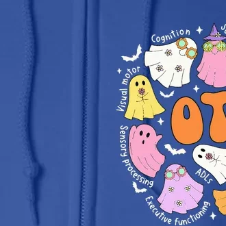 Occupational Therapy Ot Ota Cute Ghost Hippie Halloween Full Zip Hoodie