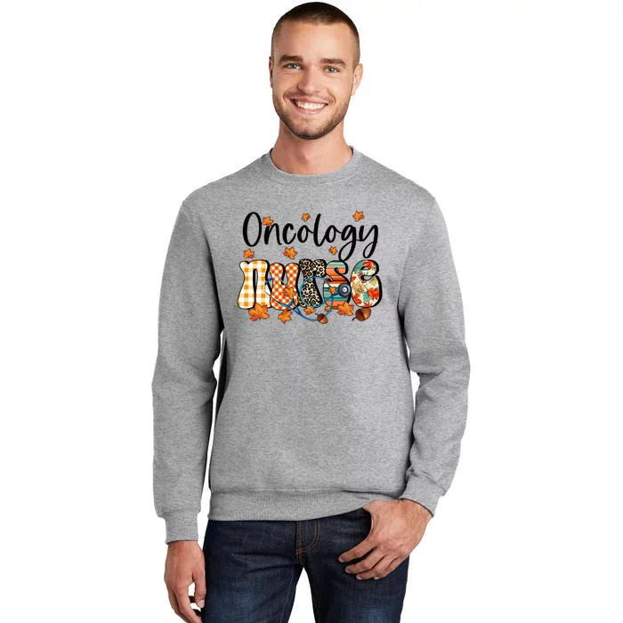 One Thankful Oncology Nurse Fall Thanksgiving Halloween Gift Tall Sweatshirt