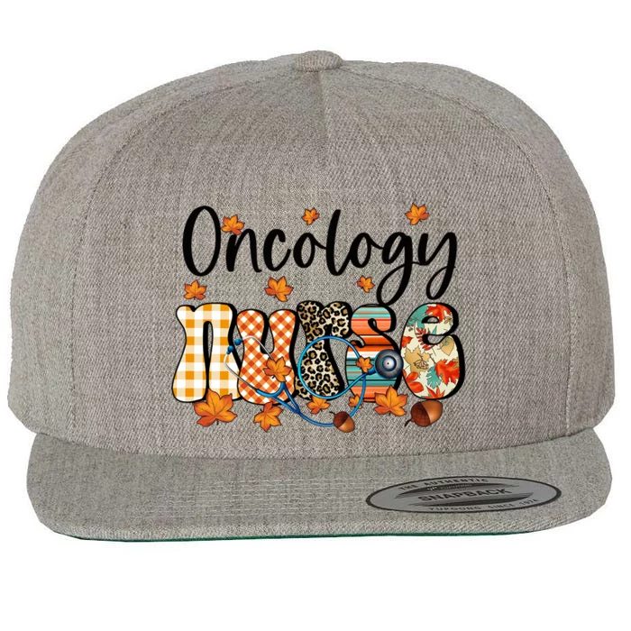 One Thankful Oncology Nurse Fall Thanksgiving Halloween Gift Wool Snapback Cap