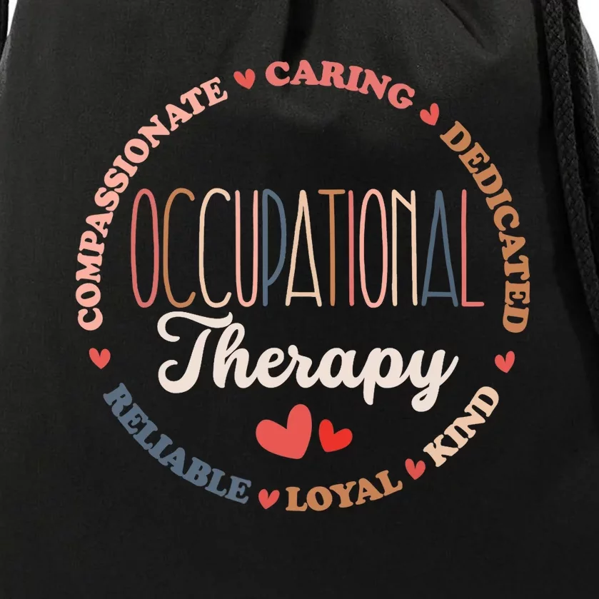 Occupational Therapy OT Therapist OT Month Groovy Drawstring Bag