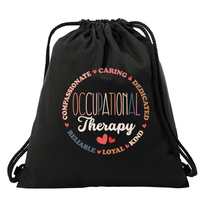 Occupational Therapy OT Therapist OT Month Groovy Drawstring Bag