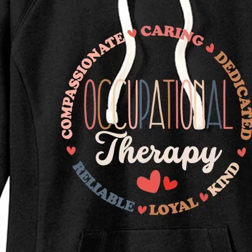 Occupational Therapy OT Therapist OT Month Groovy Women's Fleece Hoodie