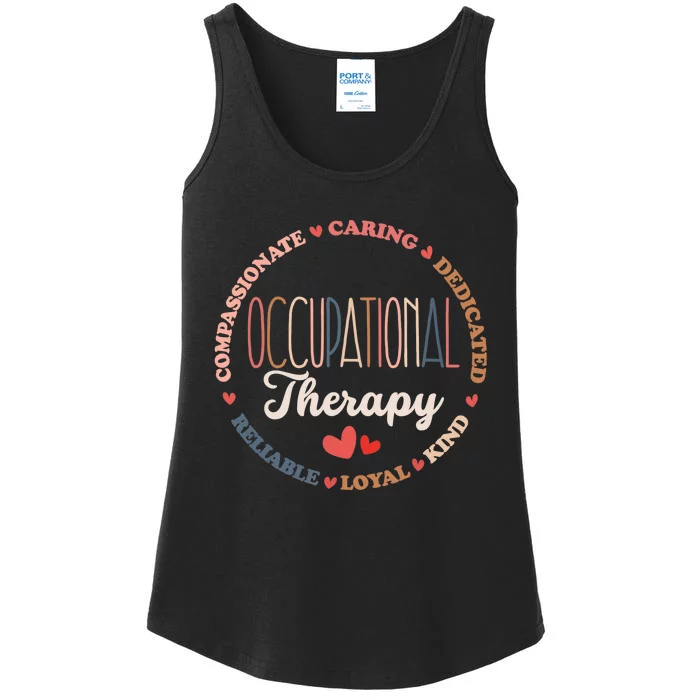 Occupational Therapy OT Therapist OT Month Groovy Ladies Essential Tank