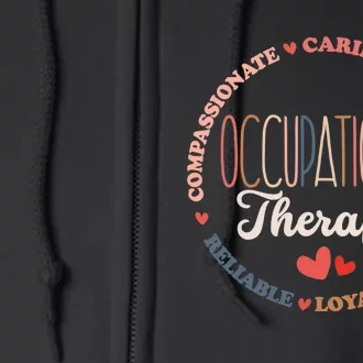 Occupational Therapy OT Therapist OT Month Groovy Full Zip Hoodie