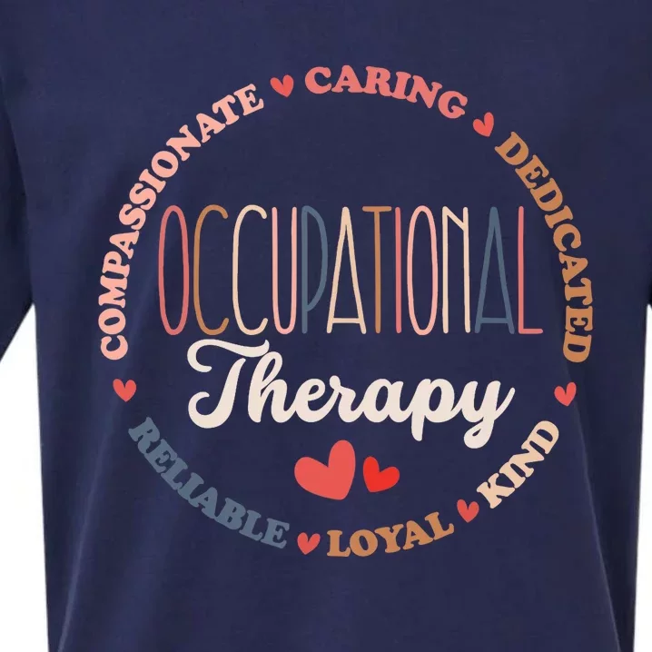 Occupational Therapy OT Therapist OT Month Groovy Sueded Cloud Jersey T-Shirt