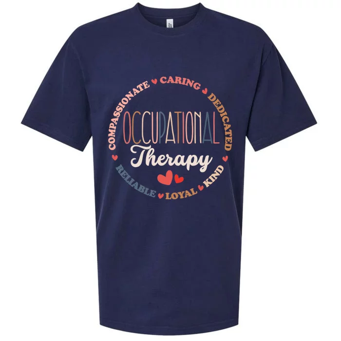 Occupational Therapy OT Therapist OT Month Groovy Sueded Cloud Jersey T-Shirt