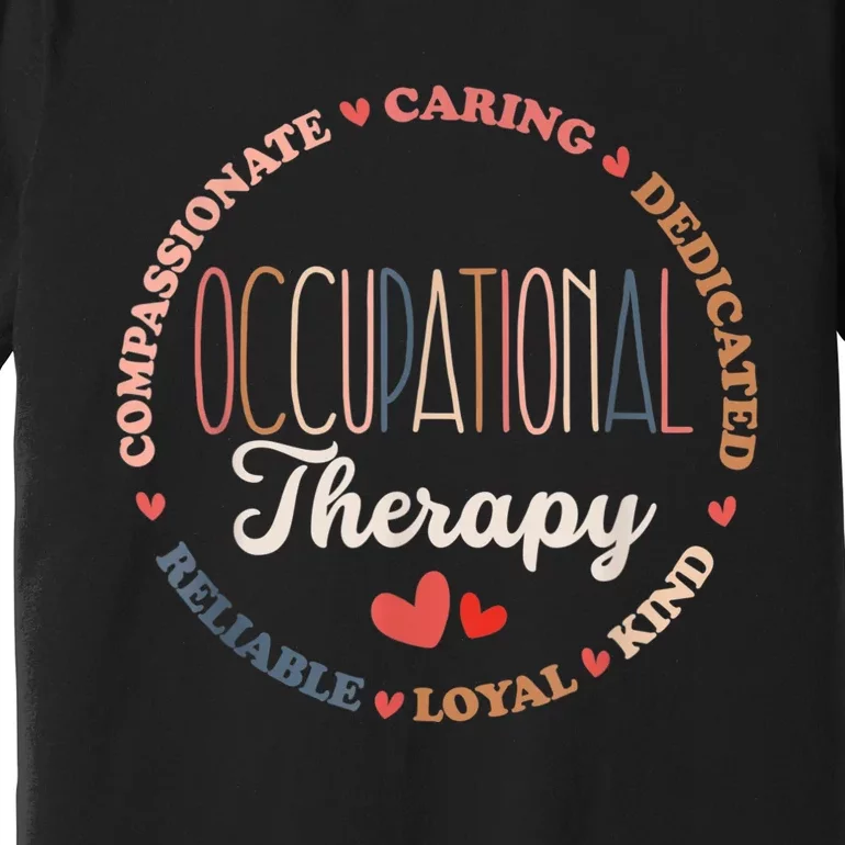 Occupational Therapy OT Therapist OT Month Groovy Premium T-Shirt