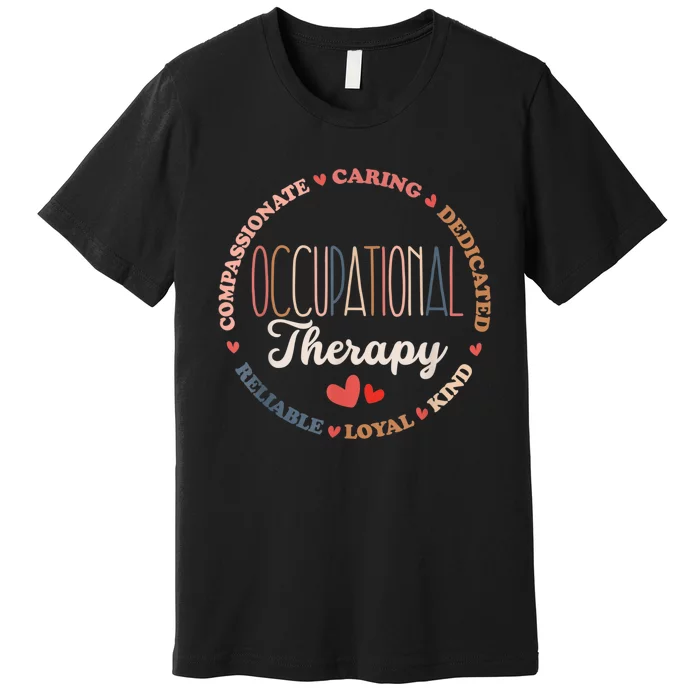 Occupational Therapy OT Therapist OT Month Groovy Premium T-Shirt