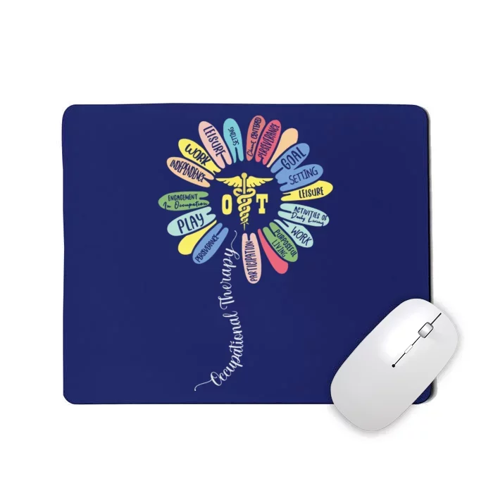 Occupational Therapy OT Therapist Inspire OT Month Flower Mousepad