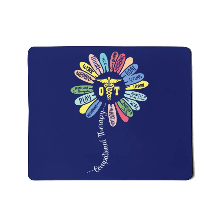 Occupational Therapy OT Therapist Inspire OT Month Flower Mousepad