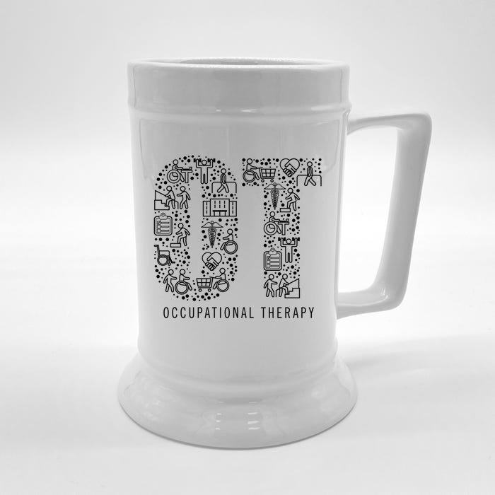 Occupational Therapy Ot Gift Occupational Therapist Gift Front & Back Beer Stein