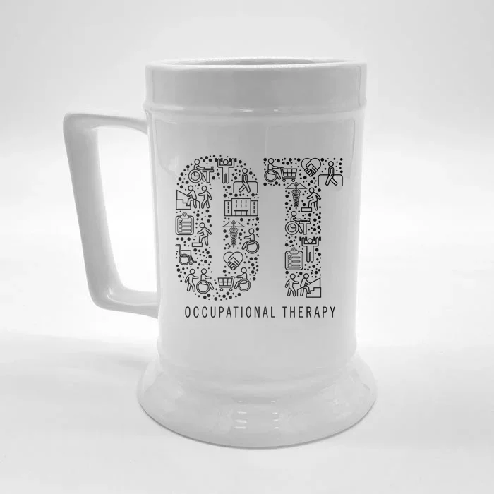 Occupational Therapy Ot Gift Occupational Therapist Gift Front & Back Beer Stein