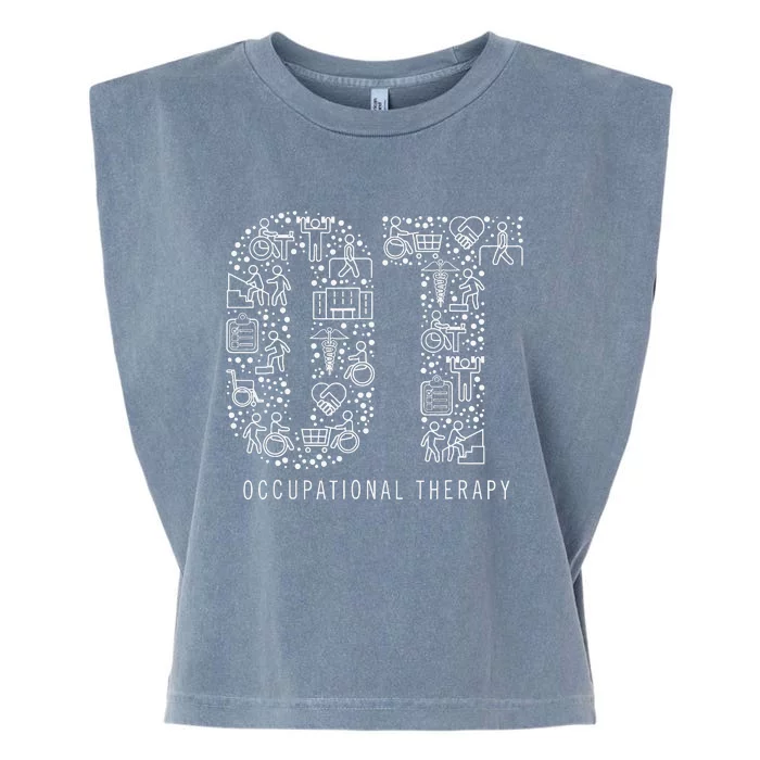 Occupational Therapy OT Month Therapist Art Idea Garment-Dyed Women's Muscle Tee