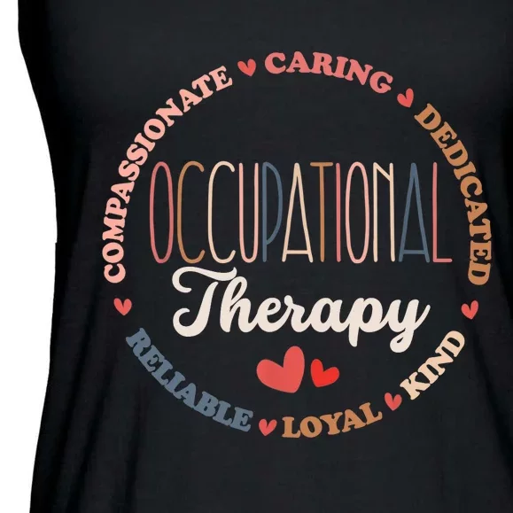 Occupational Therapy OT Therapist OT Month Groovy Ladies Essential Flowy Tank