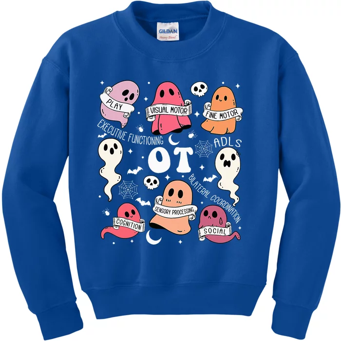 Occupational Therapy OT OTA Halloween Spooky Cute Ghosts Kids Sweatshirt