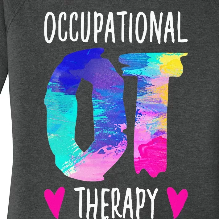 Occupational Therapist OTA Colorful Occupational Therapy Women's Perfect Tri Tunic Long Sleeve Shirt