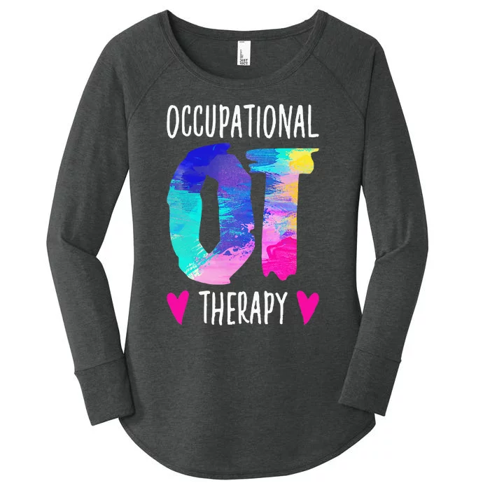 Occupational Therapist OTA Colorful Occupational Therapy Women's Perfect Tri Tunic Long Sleeve Shirt