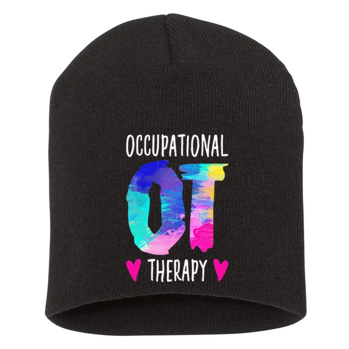 Occupational Therapist OTA Colorful Occupational Therapy Short Acrylic Beanie