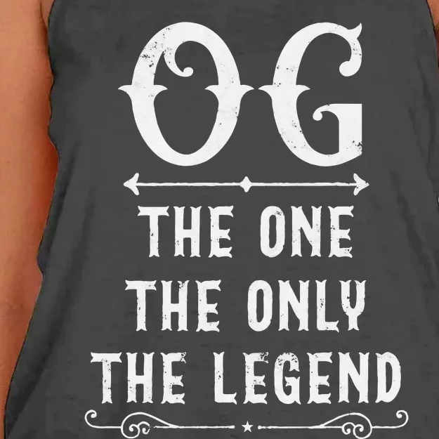 OG The One The Only The Legend Fathers Day Gift For OG Dad Women's Knotted Racerback Tank