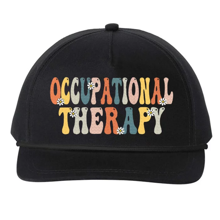 Occupational Therapy Ot Therapist Ot Month Groovy Retro Snapback Five-Panel Rope Hat