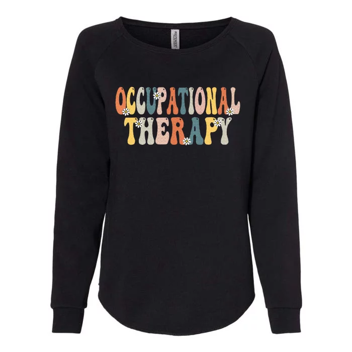 Occupational Therapy Ot Therapist Ot Month Groovy Retro Womens California Wash Sweatshirt