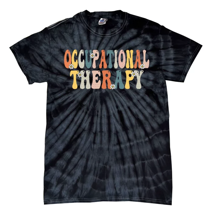 Occupational Therapy Ot Therapist Ot Month Groovy Retro Tie-Dye T-Shirt