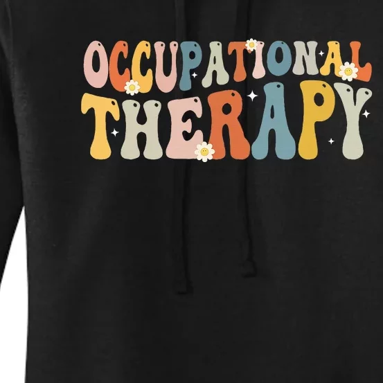 Occupational Therapy OT Therapist OT Month Groovy Retro Women's Pullover Hoodie