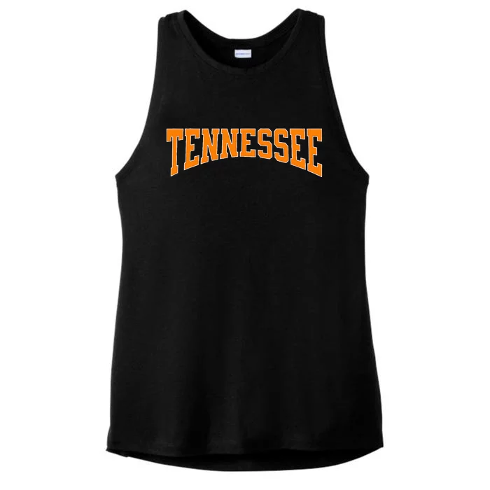 Orange Tennessee Ladies Tri-Blend Wicking Tank