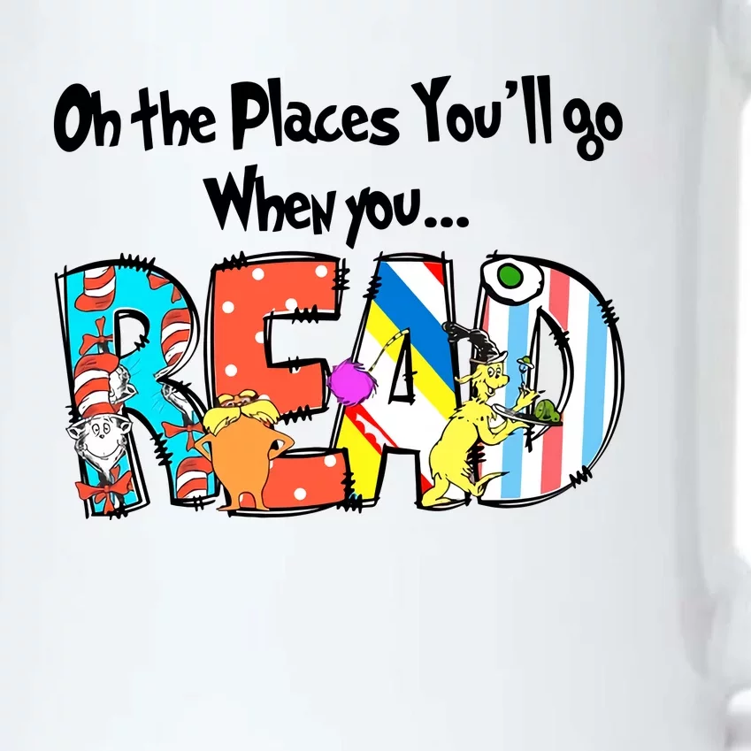 Oh The Places You'll Go When You Read National Read Across America Black Color Changing Mug