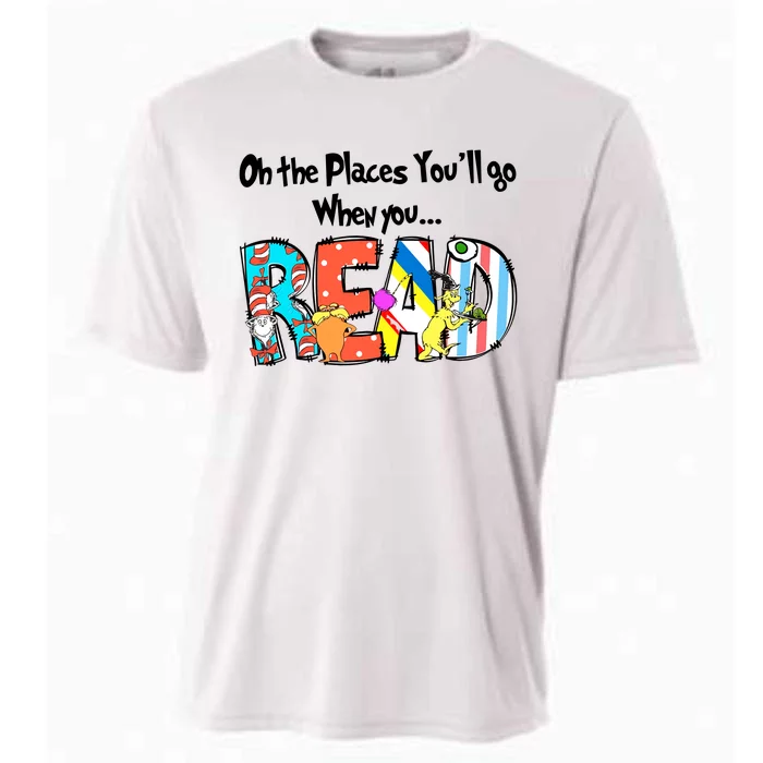 Oh The Places You'll Go When You Read National Read Across America Cooling Performance Crew T-Shirt