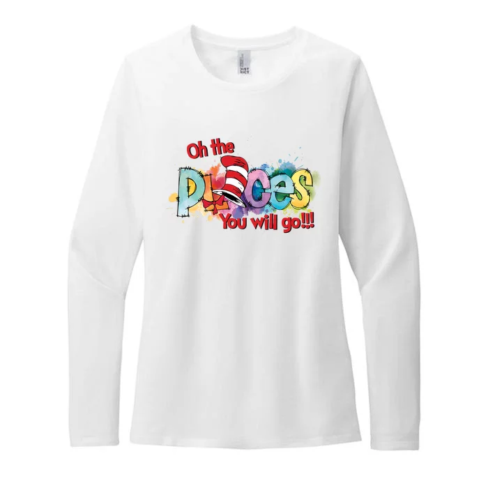 On The Places You Will Go Day Book Lover Reading Lover Womens CVC Long Sleeve Shirt