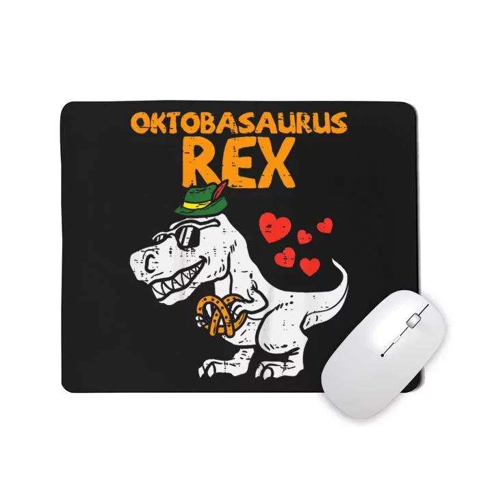 Oktobasaurus Trex Pretzel Oktoberfest Mousepad