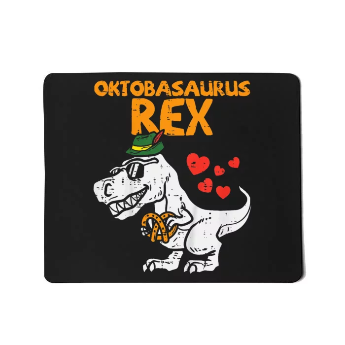 Oktobasaurus Trex Pretzel Oktoberfest Mousepad