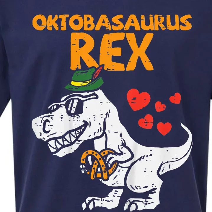 Oktobasaurus Trex Pretzel Oktoberfest Sueded Cloud Jersey T-Shirt