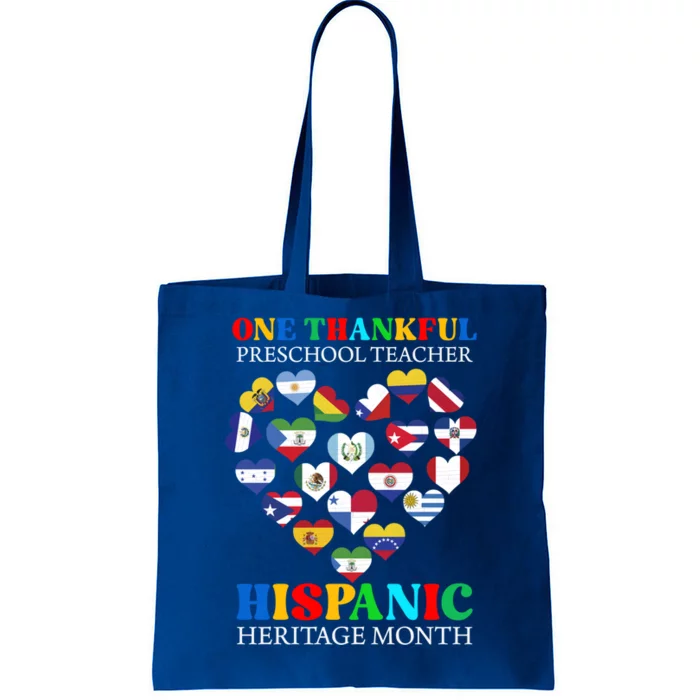 One Thankful Preschool Teacher Hispanic Heritage Month Gift Tote Bag