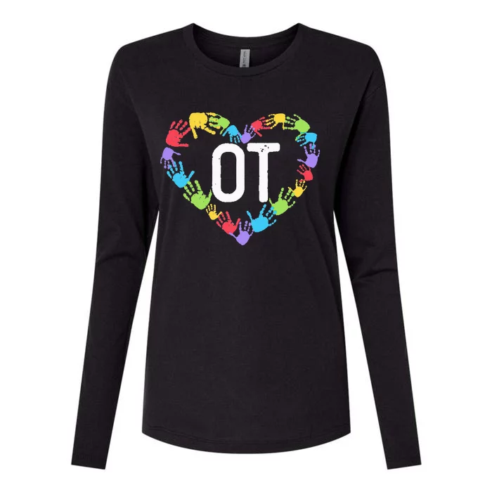 Occupational Therapy Pediatric Therapist Assistant OT Month Womens Cotton Relaxed Long Sleeve T-Shirt