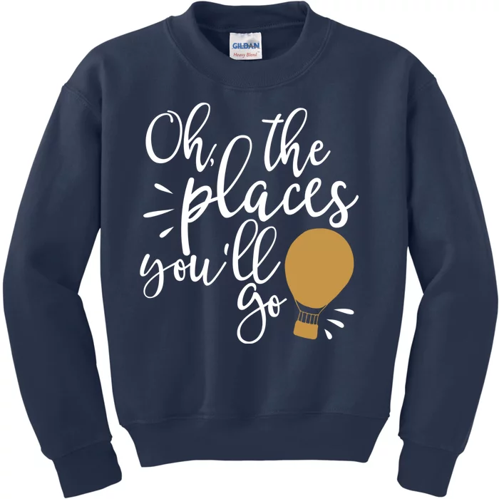 Oh The Places You'll Go Thinking Lightbulb Kids Sweatshirt