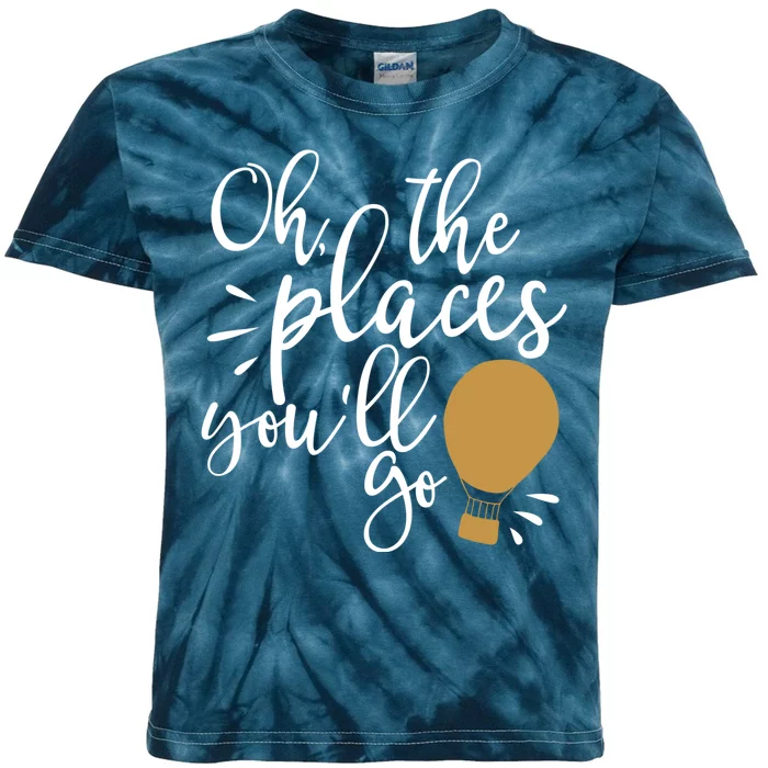 Oh The Places You'll Go Thinking Lightbulb Kids Tie-Dye T-Shirt