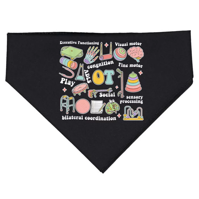 Occupational Therapy Pediatric Therapist OT Month USA-Made Doggie Bandana