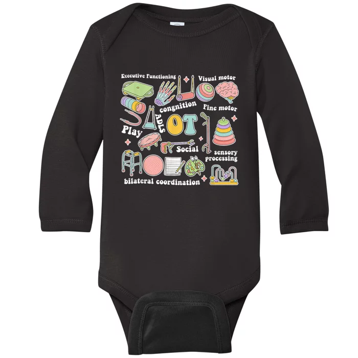 Occupational Therapy Pediatric Therapist OT Month Baby Long Sleeve Bodysuit