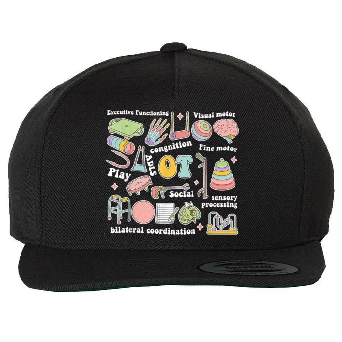 Occupational Therapy Pediatric Therapist OT Month Wool Snapback Cap