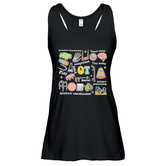 Occupational Therapy Pediatric Therapist Assistant OT Month Ladies Essential Flowy Tank